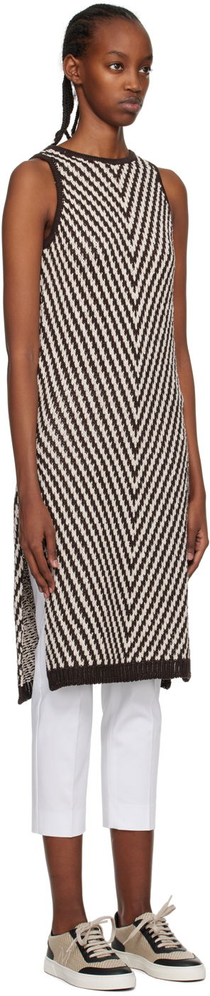 Sveter Max Mara Max Mara Chevron Knit Midi Dress Hnedá | 2313611432600 MM12158, 1
