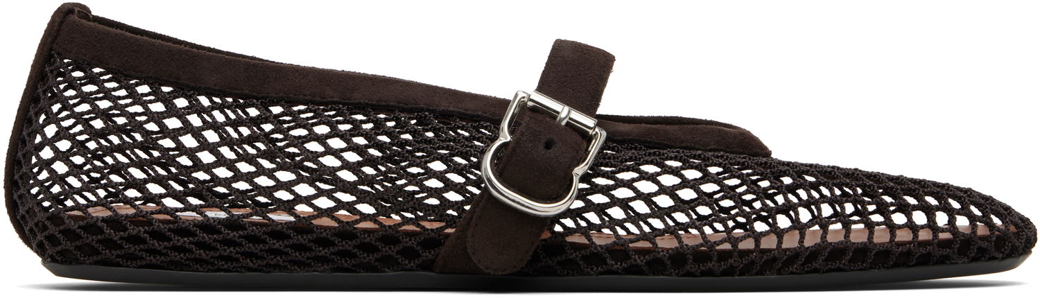 Tenisky a topánky Alaïa ALAÏA Fishnet Ballerina Flats Hnedá | AA3A029TK061, 0
