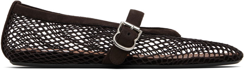 Tenisky a topánky Alaïa ALAÏA Fishnet Ballerina Flats Hnedá | AA3A029TK061