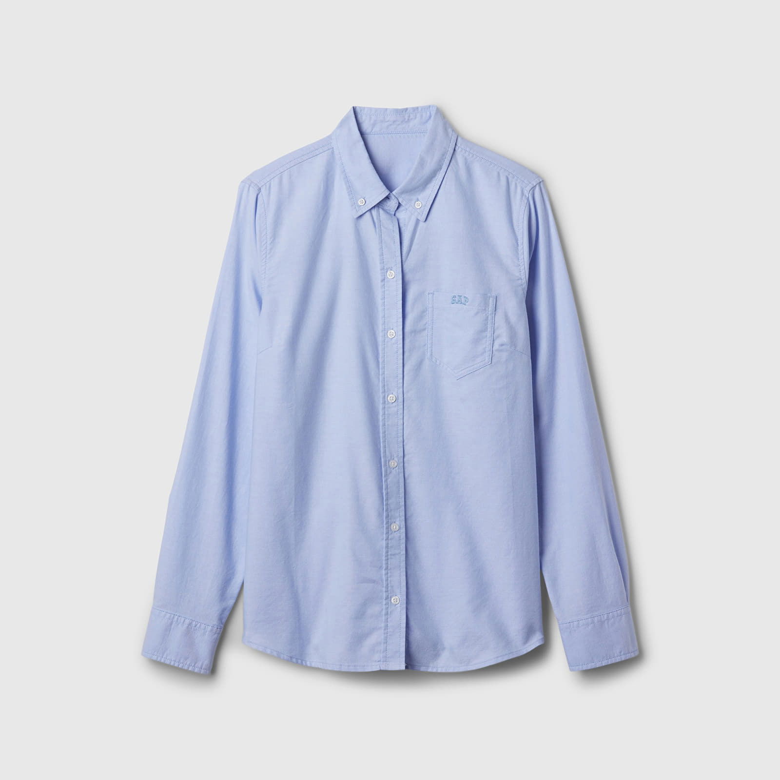 Shirt Logo Fitted Oxford Shirt Light Blue XL