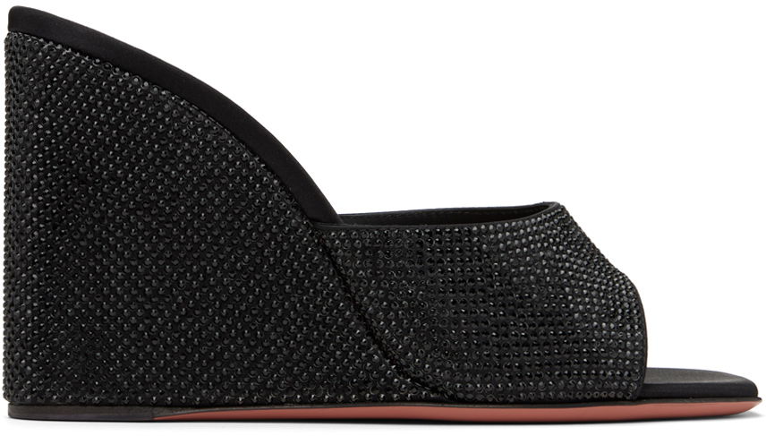Amina Muaddi Lupita Crystal Wedge Heeled Sandals