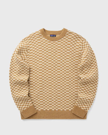 Sveter Patagonia Recycled Wool-Blend Checkered Sweater Béžová | 50655-FTGO, 1