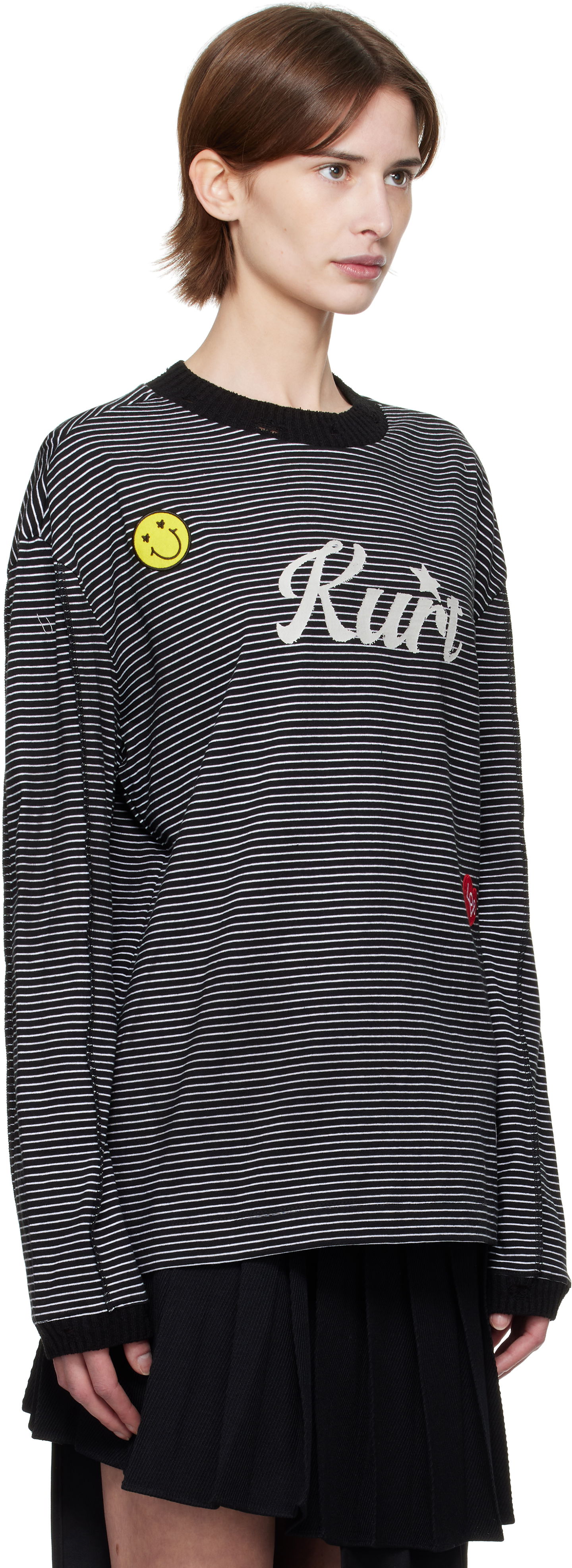 Sveter Andersson Bell Andersson Bell Kurt Striped Long Sleeve T-Shirt Čierna | atb1247m, 1