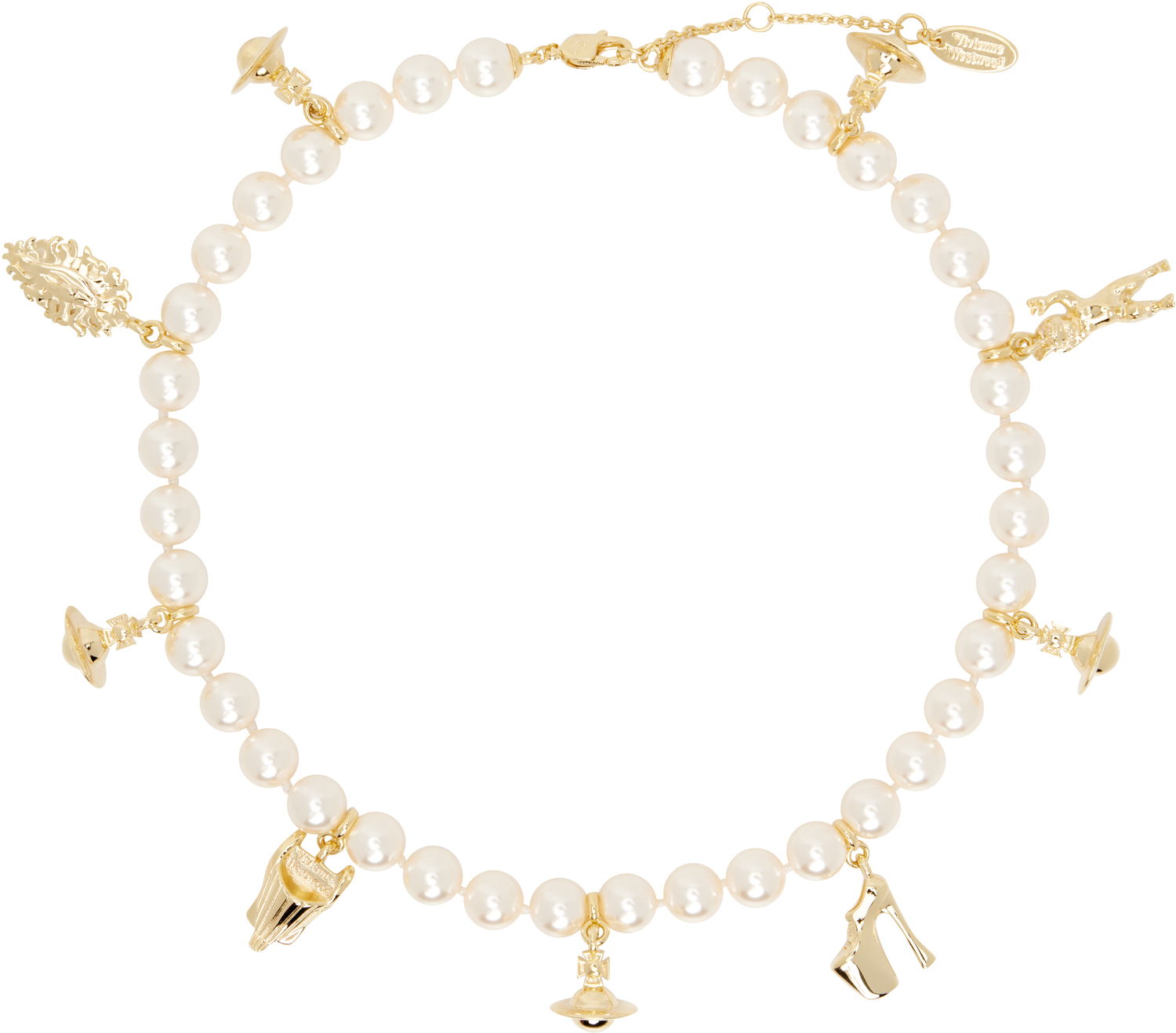 Náhrdelník Vivienne Westwood Anglo Pearl Necklace Metalická | 63010131-02R107-, 0