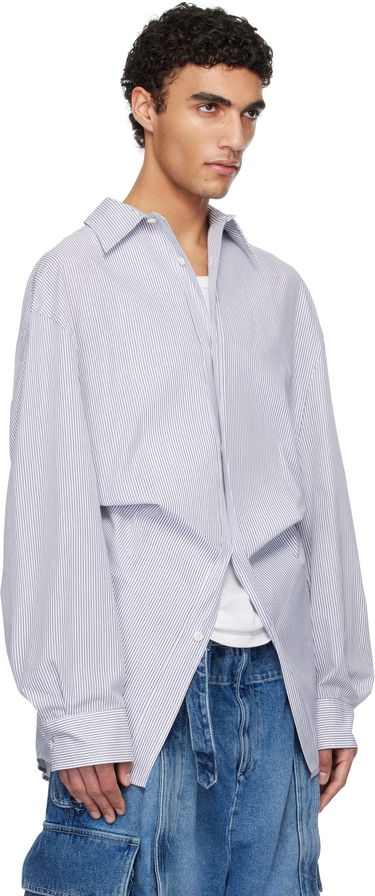 Košeľa HED MAYNER Hed Mayner Striped Poplin Shirt Modrá | HMMA60013B-HA167, 1