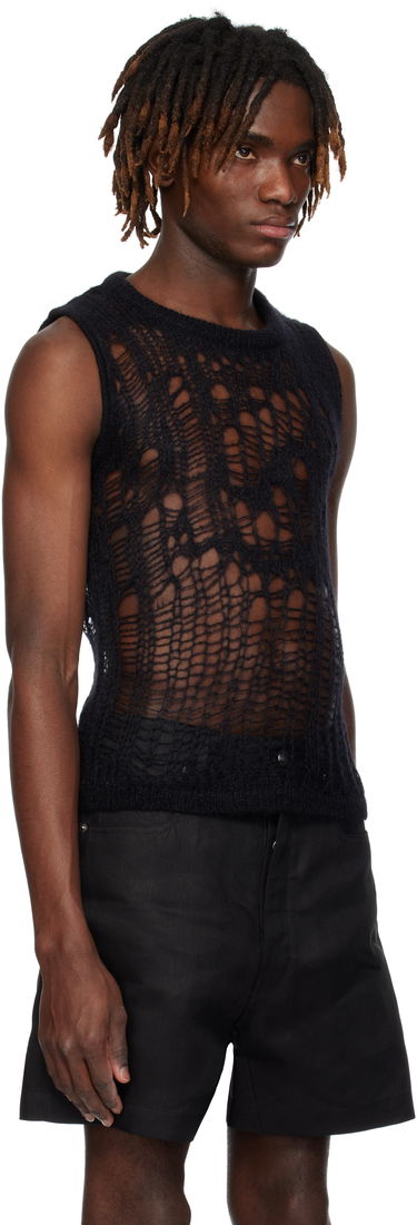 Sveter Rick Owens Rick Owens Hollywood Spider Sleeveless Sweater Čierna | RU01E5605 KNETMH, 1