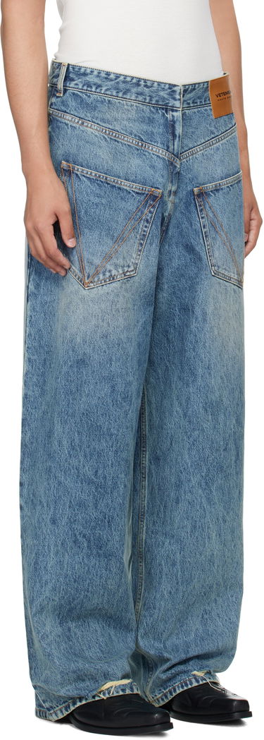 Džínsy VETEMENTS Vetements Back To Front Jeans Modrá | MH76DP021YB, 4