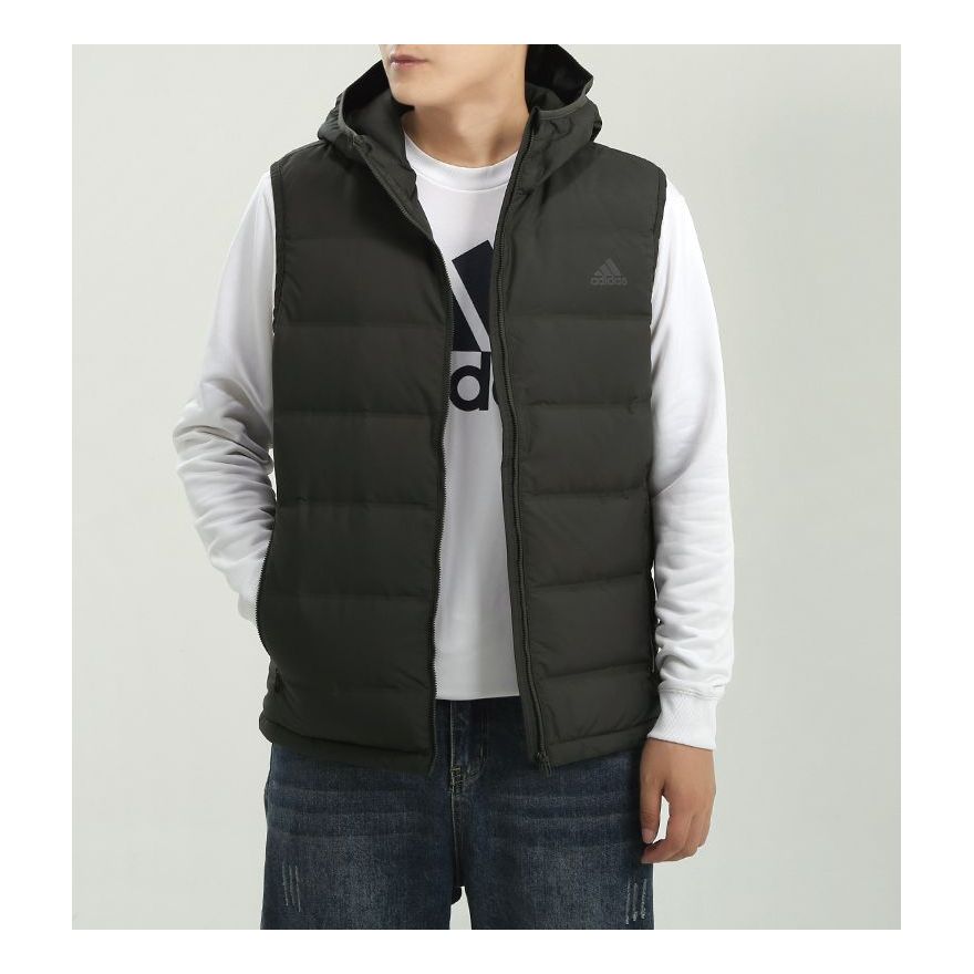 Vesta adidas Originals Helionic Hooded Down Vest Zelené | GD4729, 0