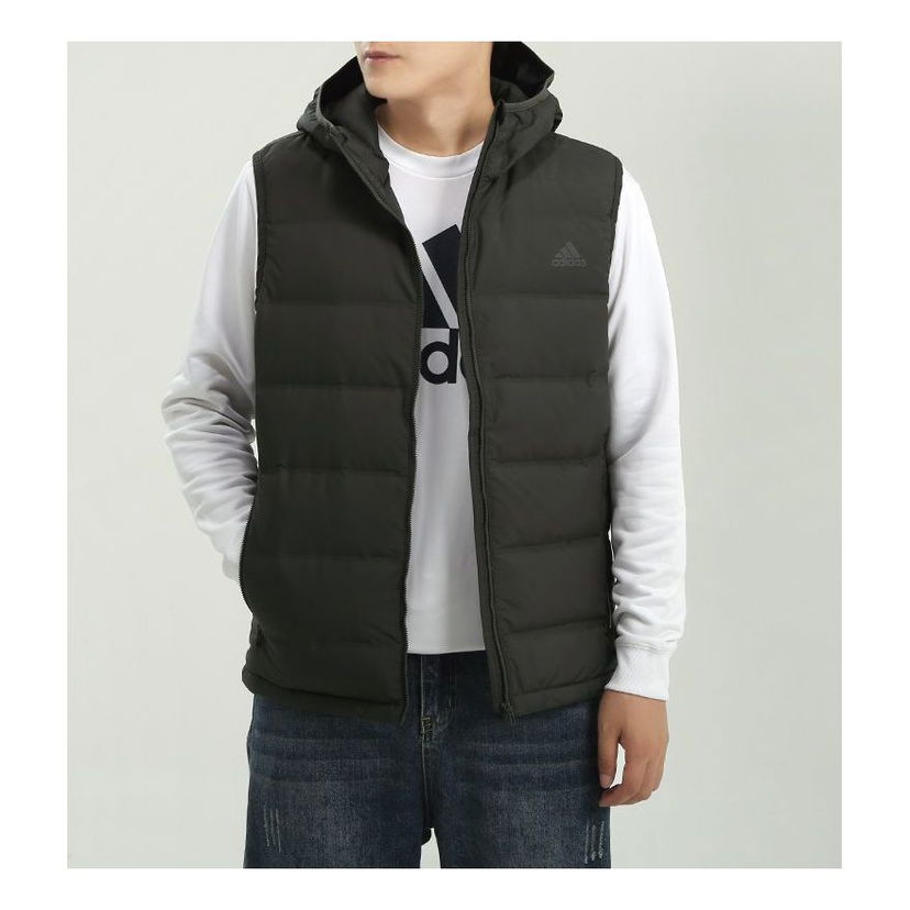 Vesta adidas Originals Helionic Hooded Down Vest Zelené | GD4729