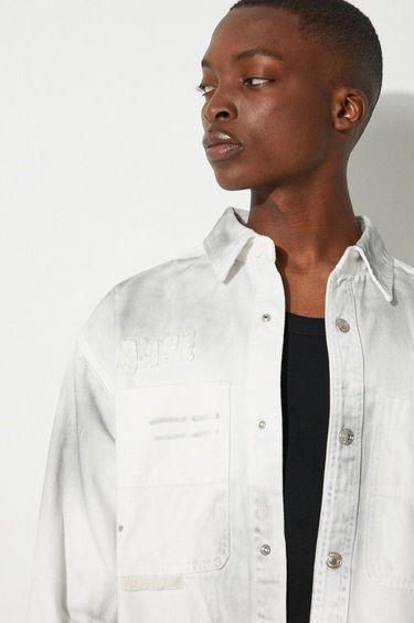 Košeľa AAPE by A Bathing Ape AAPE Relaxed Denim Shirt Biela | AAPSTM8480XAM, 4