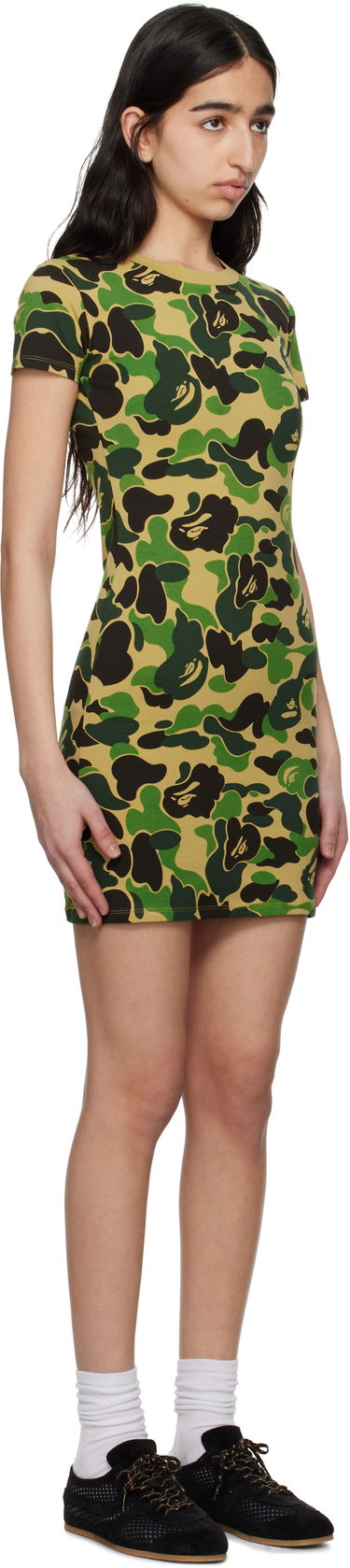 Šaty BAPE A Bathing Ape ABC Camo Jersey Minidress Zelené | 001OPL302001L, 1