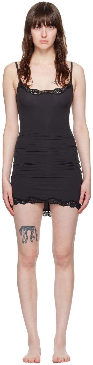 Šaty SKIMS SKIMS Fits Everybody Lace Minidress Čierna | DR-MIN-4132, 0