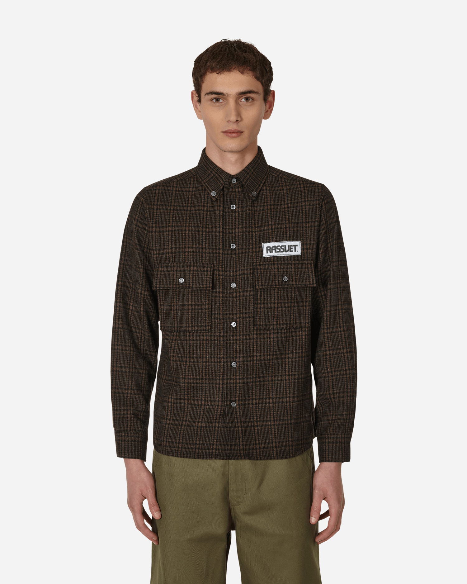 Košeľa PACCBET Checked Two Pocket Shirt Hnedá | PACC11B003 1, 0
