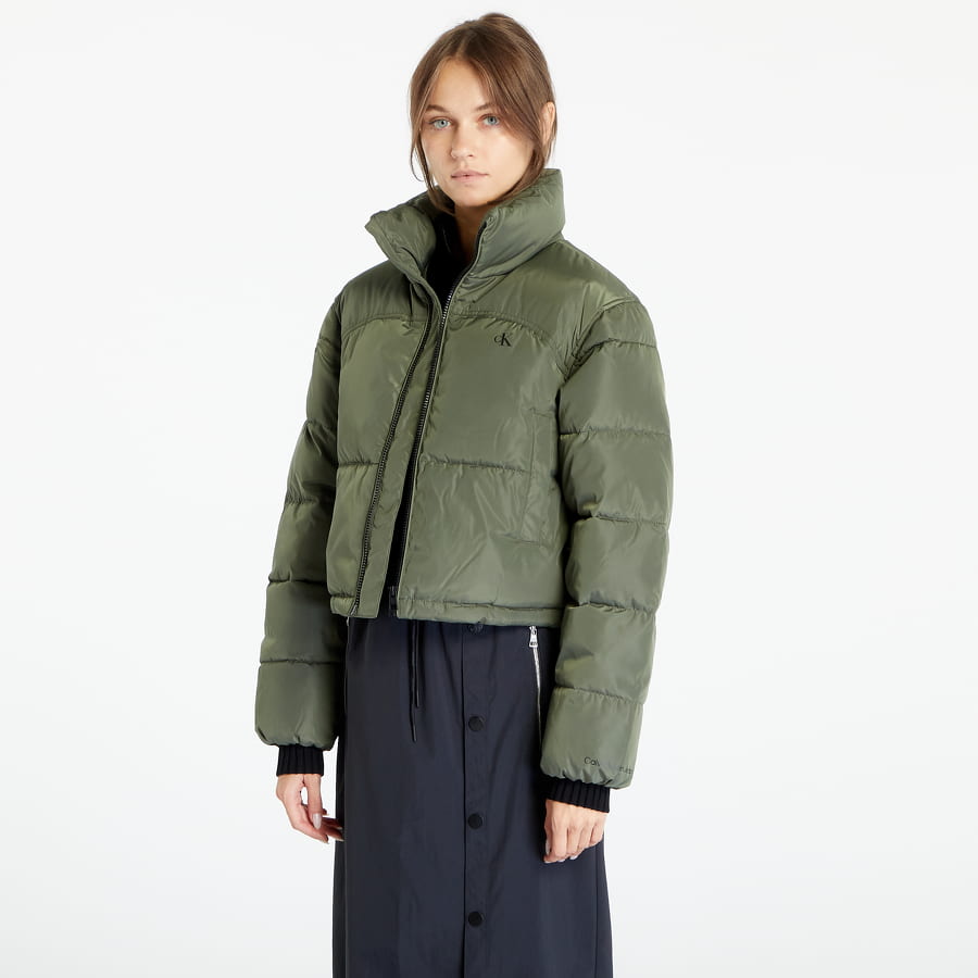 Prešívaná bunda CALVIN KLEIN Non Down Cropped Zelené | J20J222340 LLP, 0