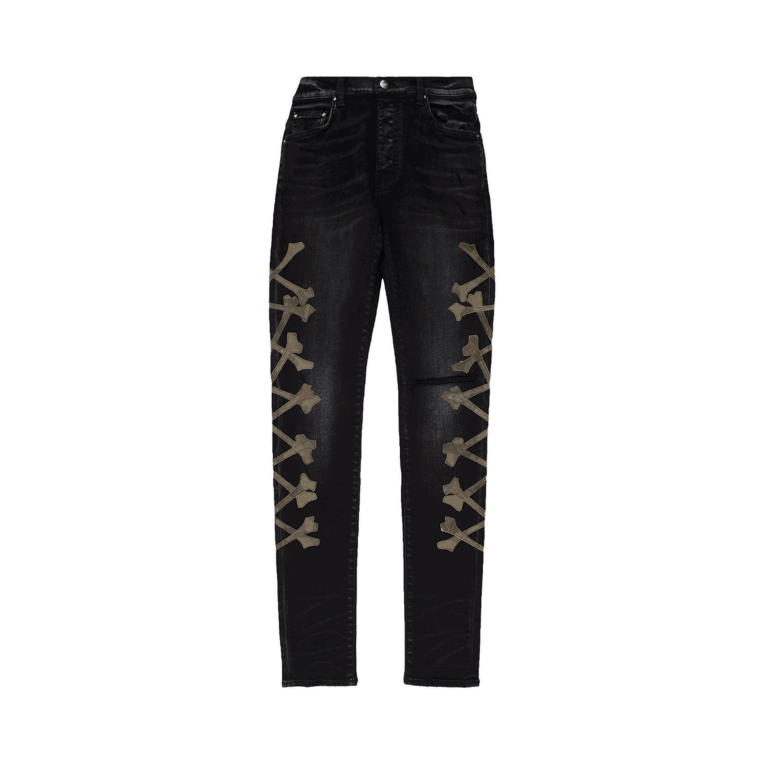 Džínsy AMIRI Camo Bones Jeans Čierna | PF22MDS027 023 AGED, 0