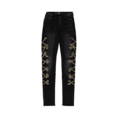 Džínsy AMIRI Camo Bones Jeans Čierna | PF22MDS027 023 AGED, 0