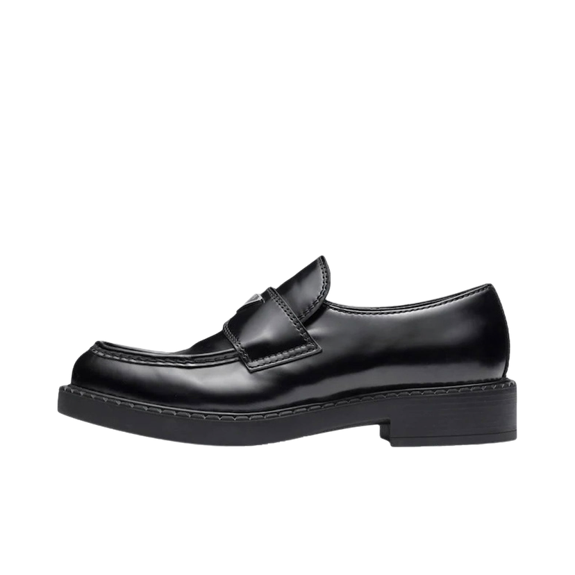 Tenisky a topánky Prada 35mm Loafer 'Black Brushed Leather' Čierna | 2DE127_055_F0002