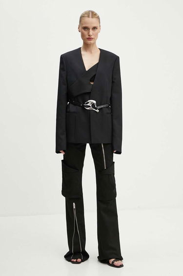 Kabáty HELIOT EMIL Black Cutout Wool Blazer Čierna | PREAW24.M.04.042.BLK01, 3
