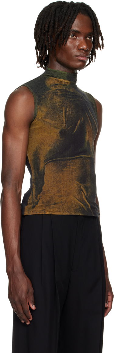 Tielko Jean Paul Gaultier Jean Paul Gaultier High Neck Printed Top Hnedá | 25/03-W-TO311-M004P-4812, 4