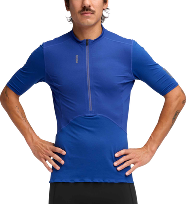 Tričko Hoka One One SkyBreeze Short Sleeve Zip T-Shirt Modrá | 1170232-ult, 0