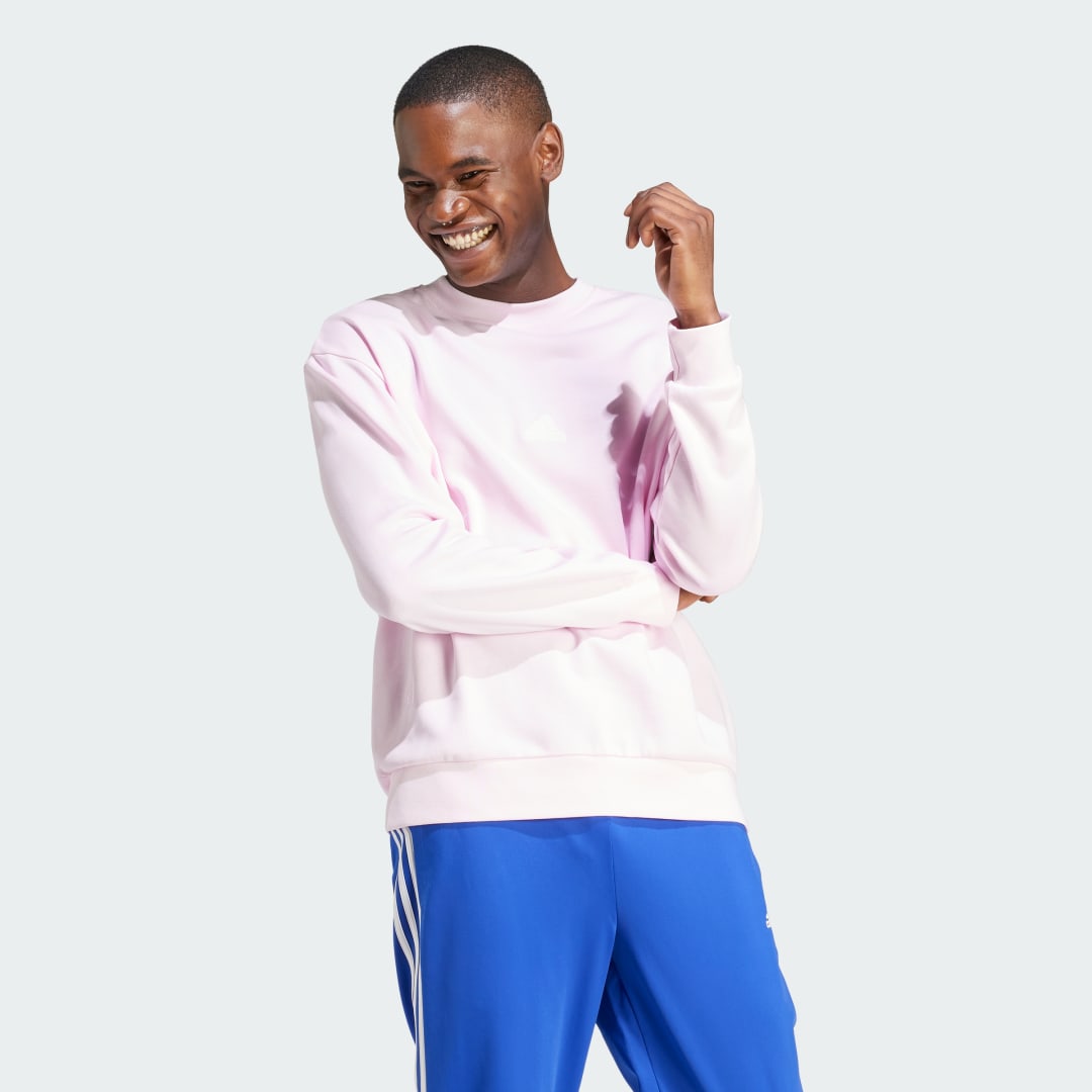 Mikina adidas Performance Embroidered French Terry Sweatshirt Ružová | IS2038, 0