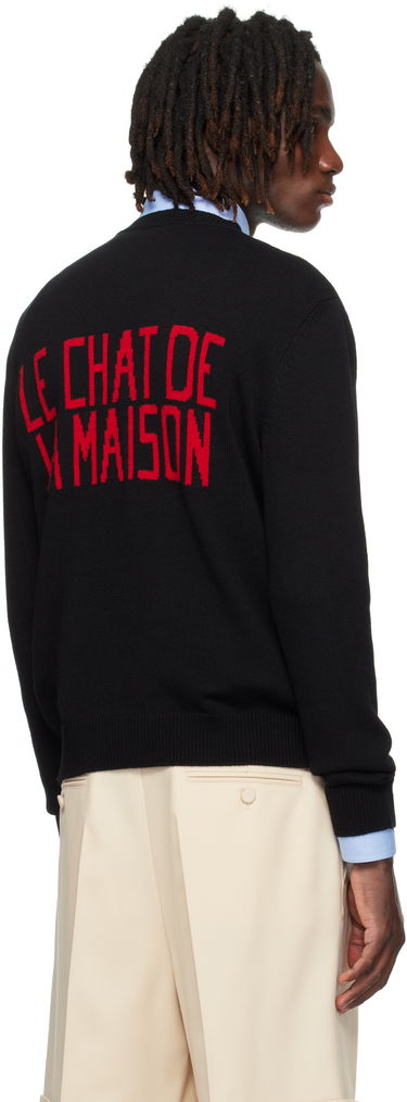 Sveter Valentino Valentino 'Le Chat De La Maison' Patch Sweater Čierna | 7V3KC35IB2V, 2