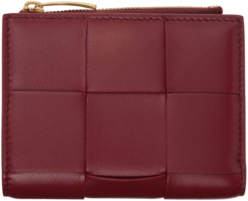 Peňaženka Bottega Veneta Small Cassette Bi-Fold Zip Wallet Červená | 742698 VCQC9, 0