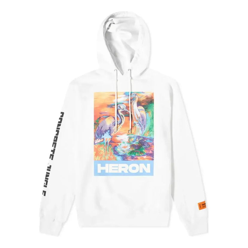 Mikina HERON PRESTON Heron Preston Water Colours Print Popover Hoodie Biela | HMBB007S208960210188
