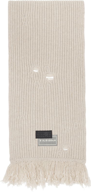 Šál Maison Margiela MM6 Maison Margiela Wool Distressed Fringed Scarf Béžová | S52TE0056 M13138, 0