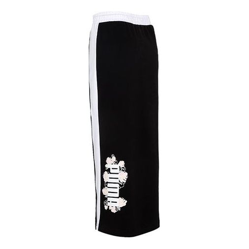 Sukňa Puma Puma Logo Print Long Skirt Čierna | 532047-01