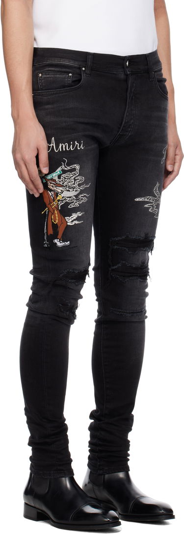 Džínsy AMIRI Amiri Jazz Wolf Skinny Jeans Čierna | AMDNSY1136, 1