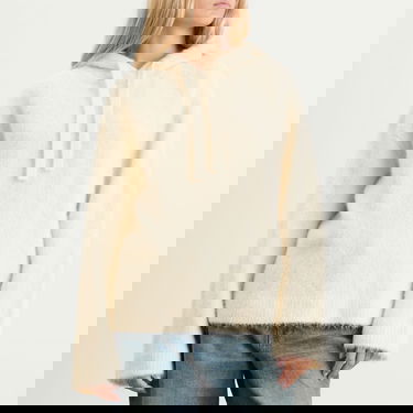 Mikina Samsoe Samsoe Sajeanne Knit Hoodie W Béžová | F25300025-CLR000289, 2