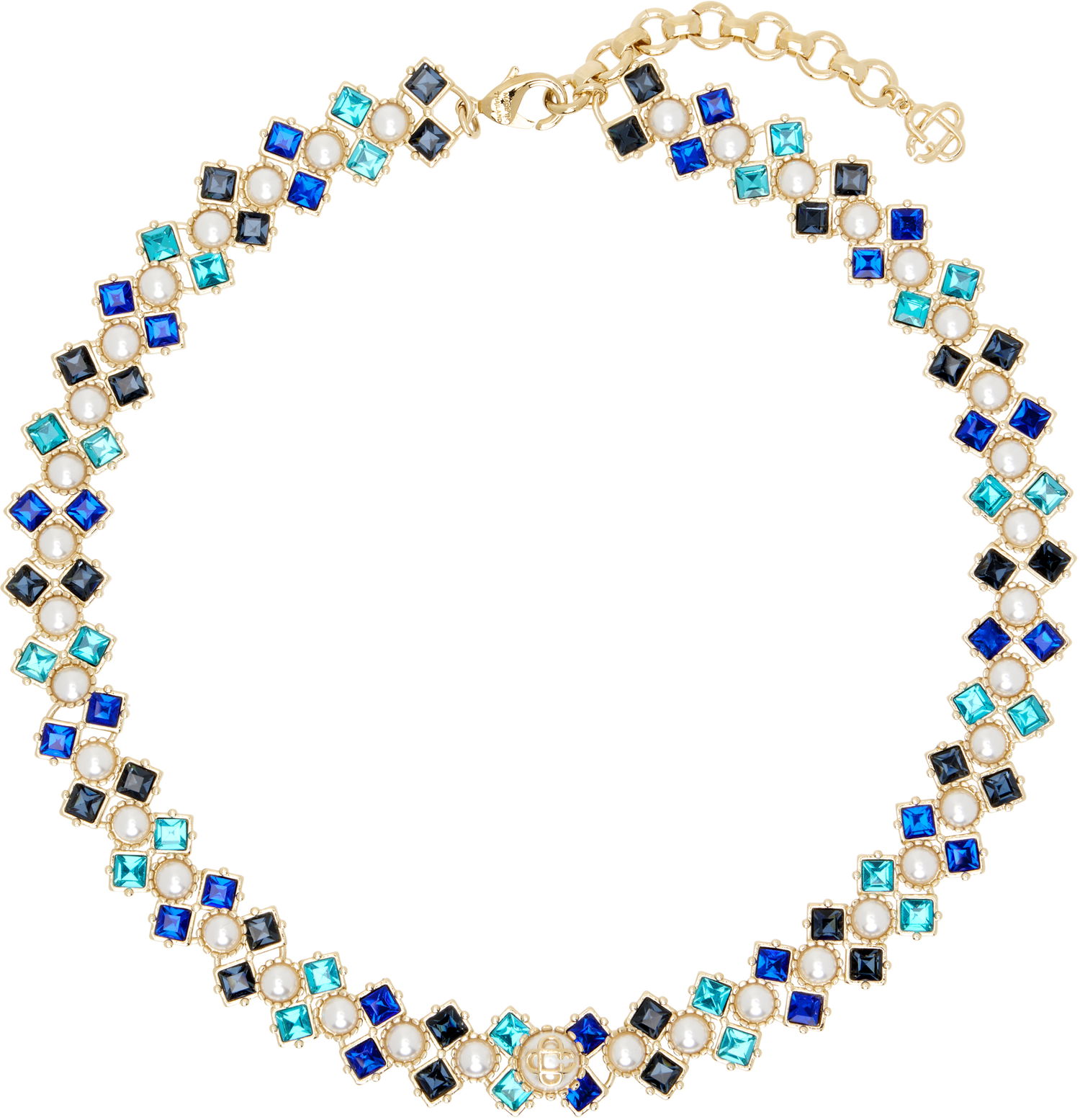 Náhrdelník Casablanca Gold-Tone Crystal & Faux-Pearl Necklace Metalická | APS25-JW-230-03, 0