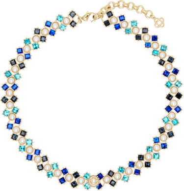 Náhrdelník Casablanca Gold-Tone Crystal & Faux-Pearl Necklace Metalická | APS25-JW-230-03, 0
