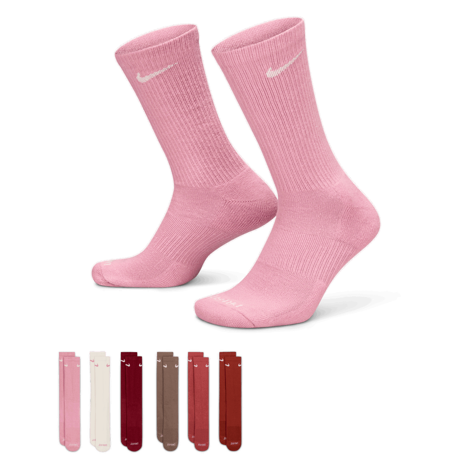 Ponožky Nike Everyday Plus Cushioned Training Socks (6 Pairs) Ružová | SX6897-936, 0