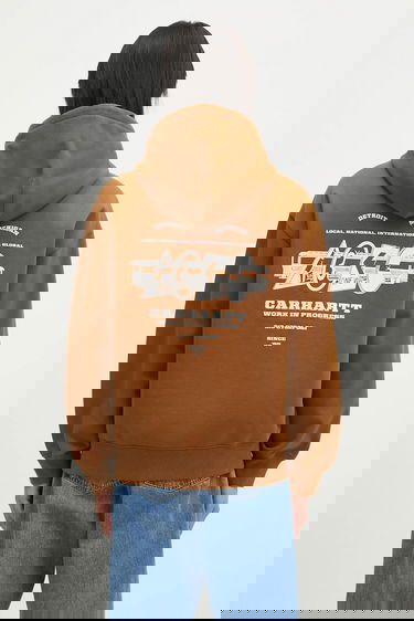 Mikina Carhartt WIP Hooded Runaway Sweat Jacket Hnedá | I034414_2IQ_06, 1