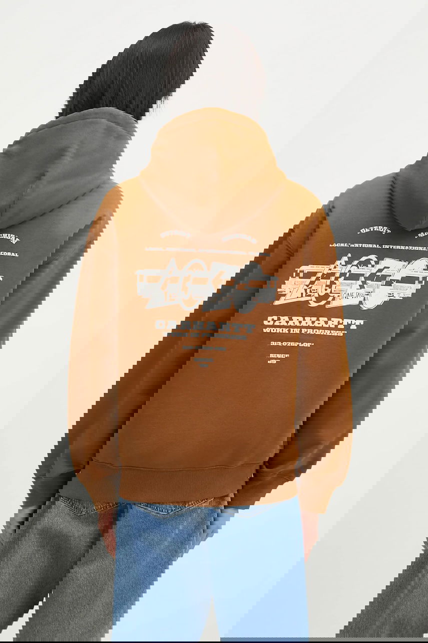 Mikina Carhartt WIP Hooded Runaway Sweat Jacket Hnedá | I034414_2IQ_06, 1