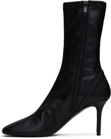 Tenisky a topánky Courrèges Stretch Faux Leather Ankle Boots with Oblique Detail Čierna | 424SAB030PL0128, 2