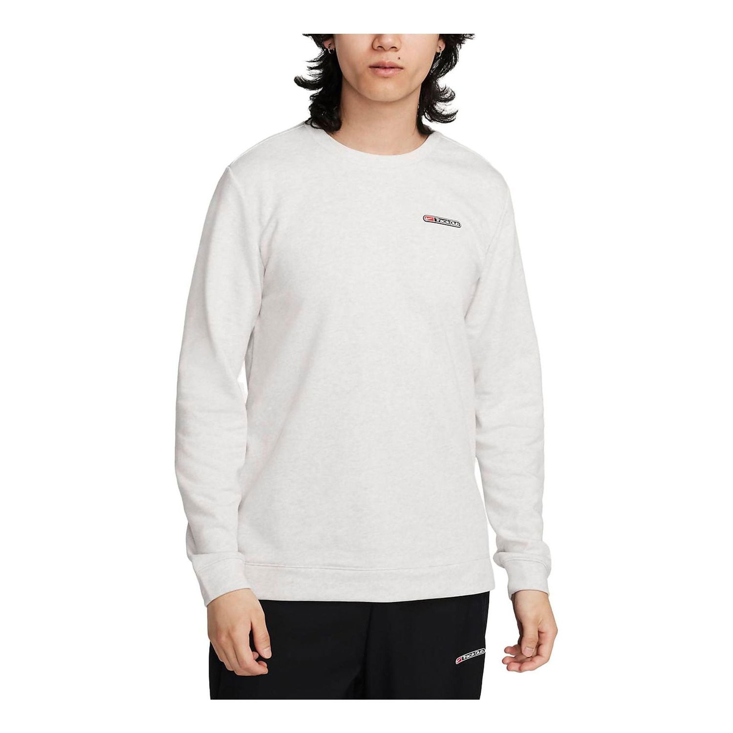 Sveter Nike Club Fleece Long-Sleeve Crew Neck Running Sweatshirt Biela | FB5510-025, 0