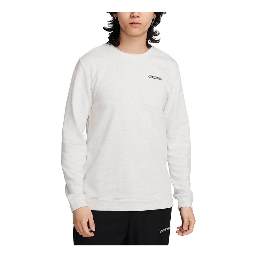 Sveter Nike Club Fleece Long-Sleeve Crew Neck Running Sweatshirt Biela | FB5510-025
