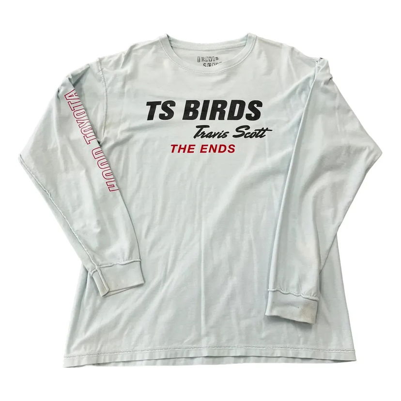 Tričko Cactus Jack by Travis Scott Travis Scott Birds The Ends Long Sleeve T-Shirt Tyrkysová | TC-402