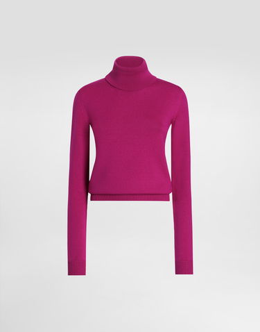 Sveter Dolce & Gabbana Dolce & Gabbana Wool Turtleneck Sweater Ružová | FXW41TJCVXXF0247, 0