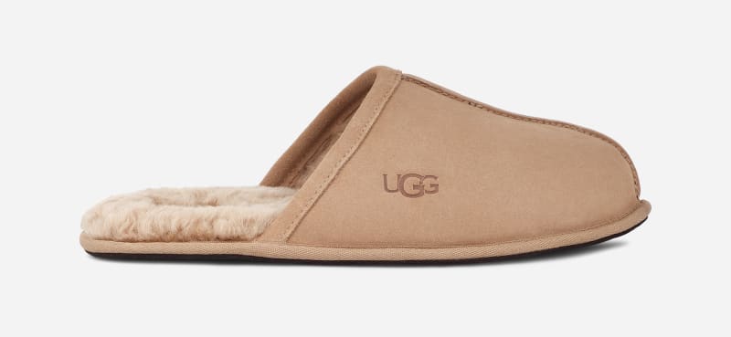 Tenisky a topánky UGG ® Scuff Slipper for Men in Tan, Size 7, Leather Béžová | 1101111-SAN, 0