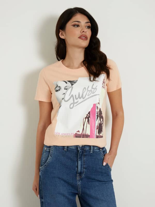 Tričko GUESS Front Print Biela | W4GI17I3Z14, 0