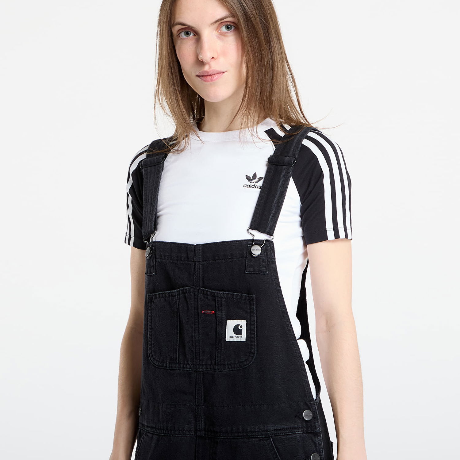 Overal Carhartt WIP Women's Straight Bib Overalls Čierna | I031250.8906, 1