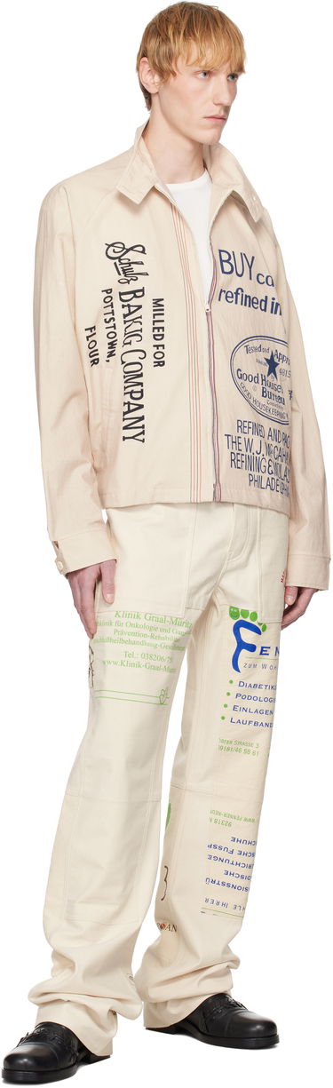 Džínsy Marine Serre Marine Serre Regenerated Workwear Trousers Béžová | UPA059A UWOV0009, 3