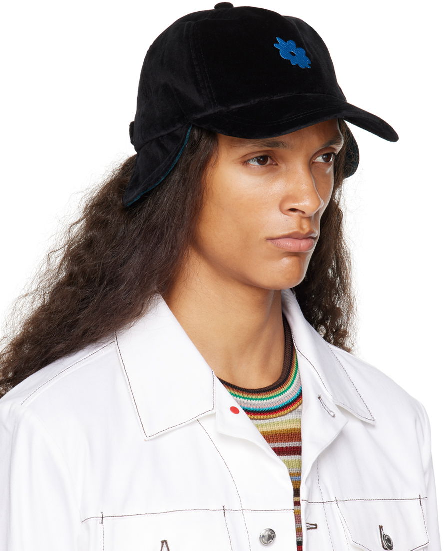 Šiltovka Paul Smith Paul Smith Velvet Ear Flap Cap Čierna | M1A-987DT-L02121-79, 1