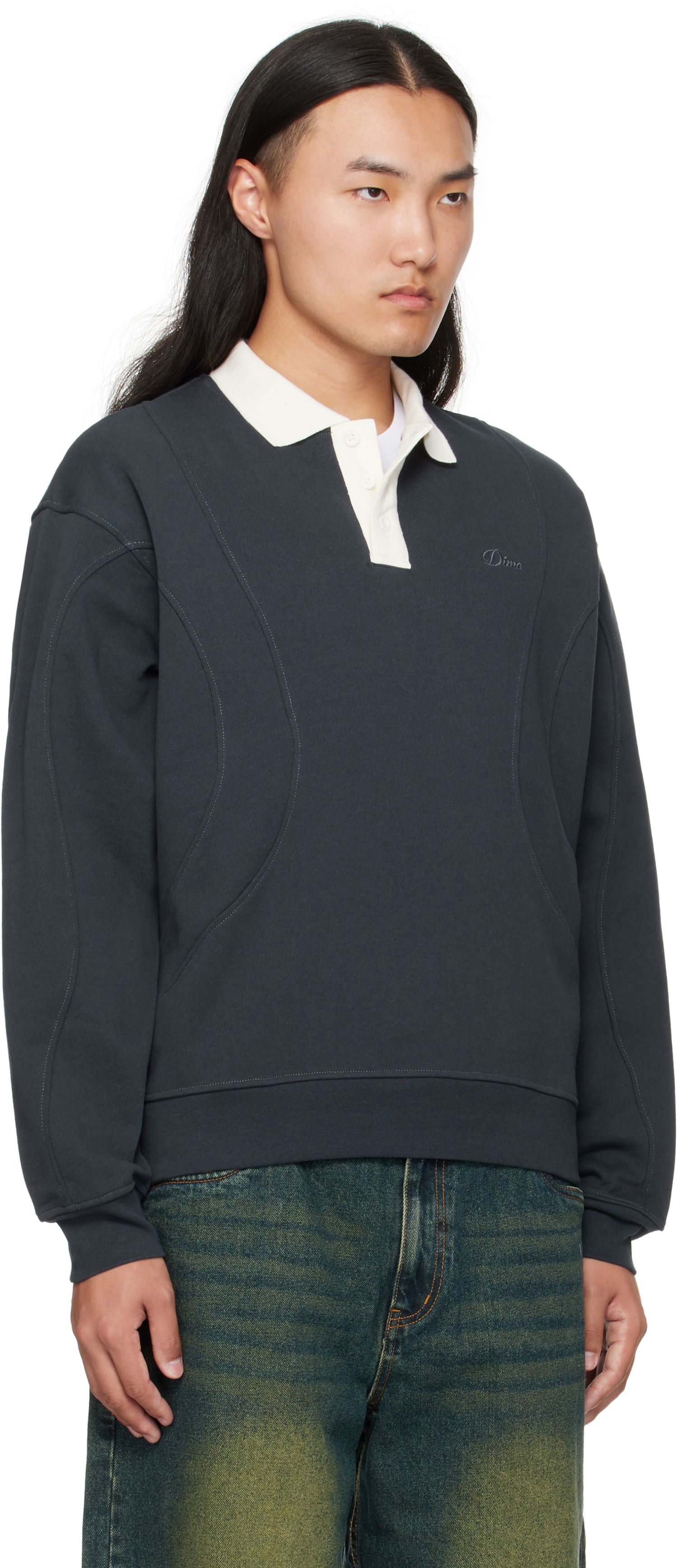 Polo tričko Dime Dime French Terry Rugby Polo Čierna | DIMEFA255NVY, 1
