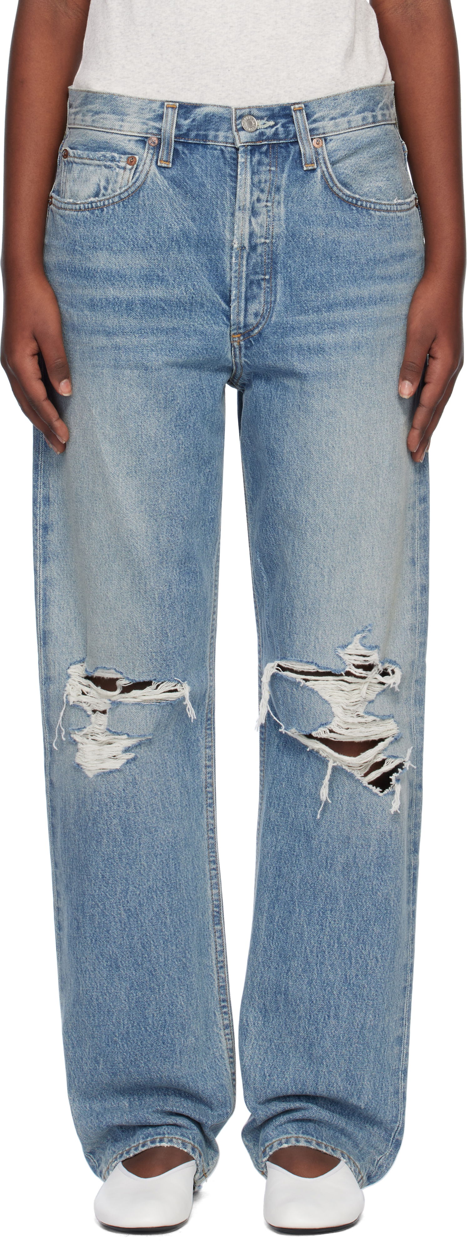 Distressed Boyfriend Jeans