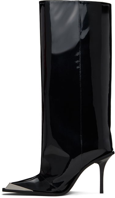 Tenisky a topánky Diesel Black Patent Leather Pointed Toe Boots Čierna | Y03461 PS598, 2